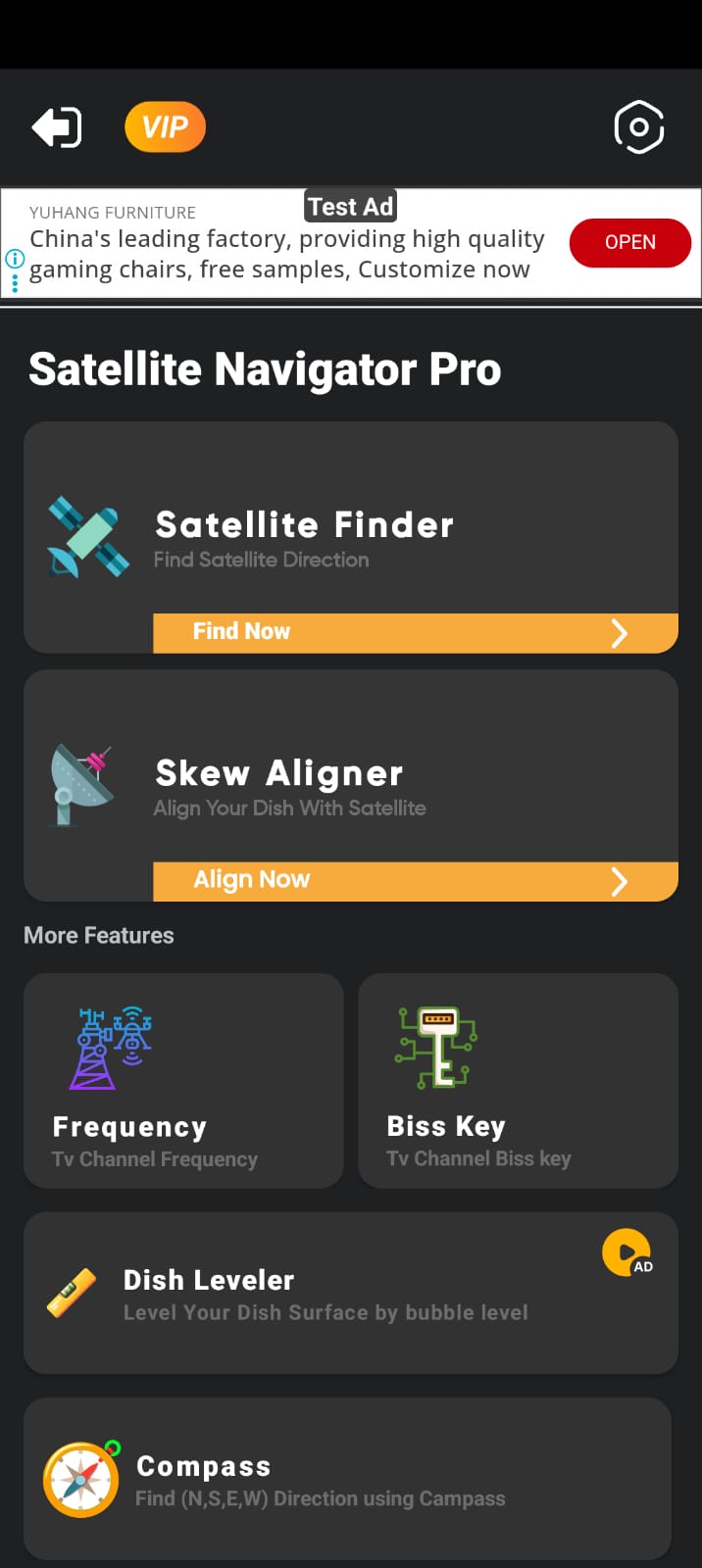 Satellite Finder App Screenshot